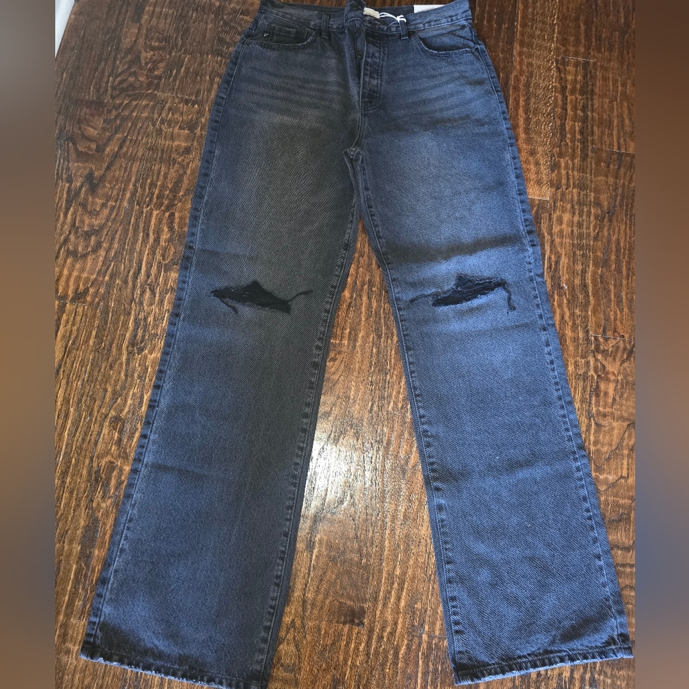 Women's Distressed Black Jeans